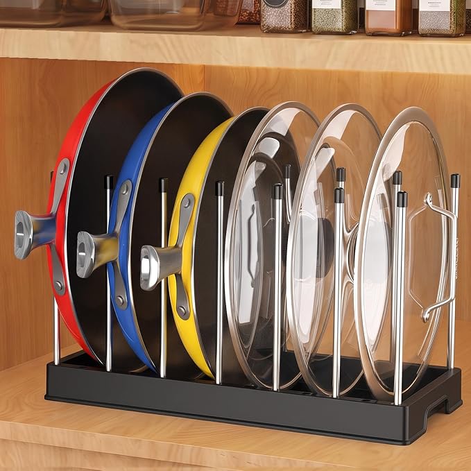 In-Cabinet Pot Lid/Pan Organizer (Includes 7 Dividers)